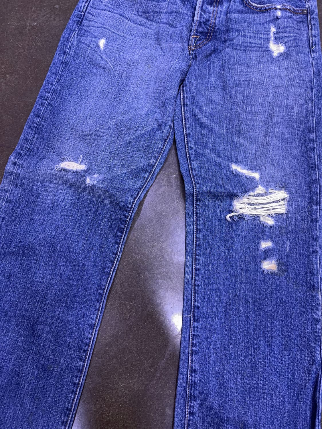 아베크롬비 데미지 킬번 로우 라이즈 부츠컷 플레어 데님팬츠 31 상품이미지5