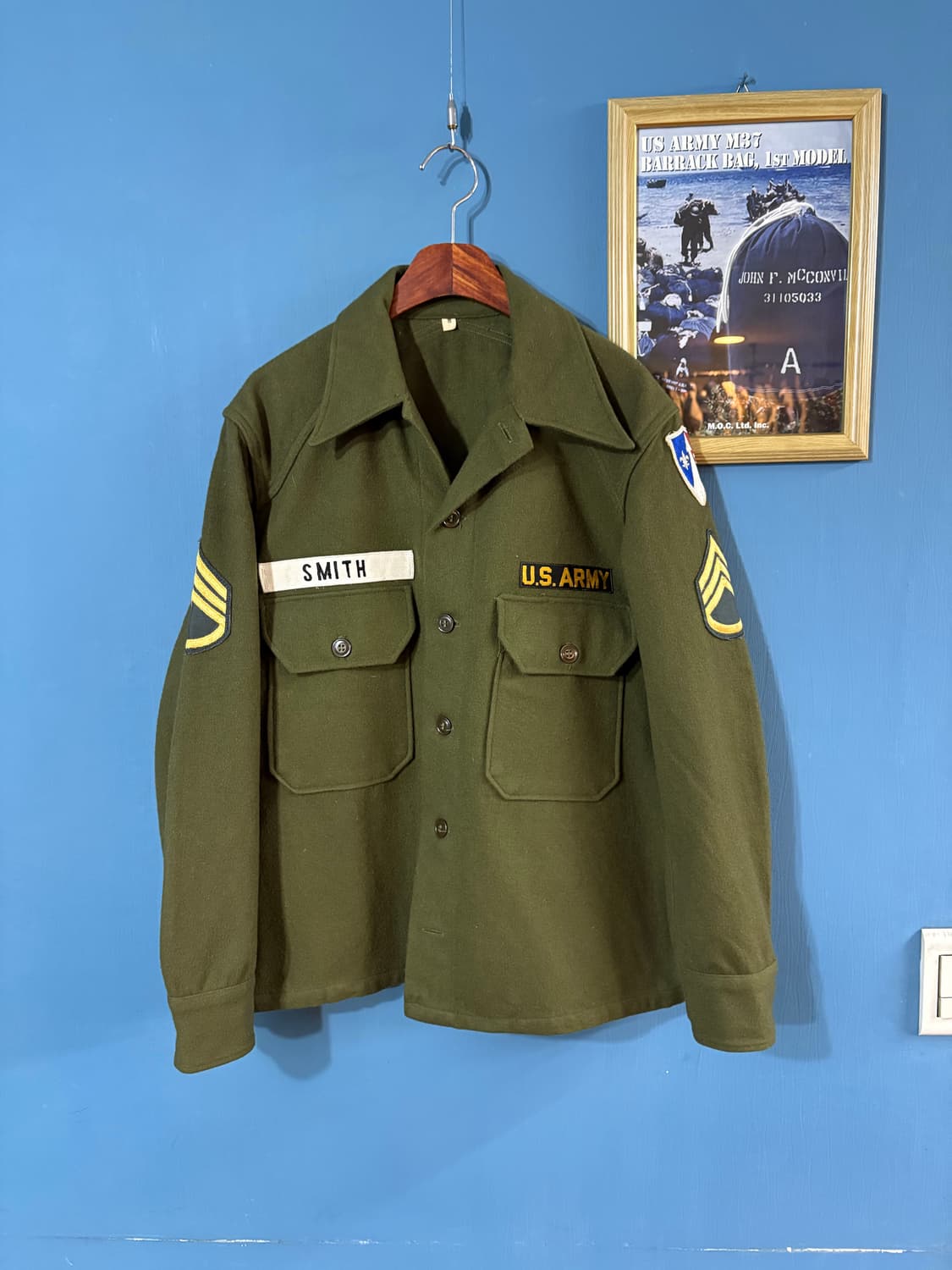 50’s U.S Army OG-108 Wool Filed Shirt  상품이미지10