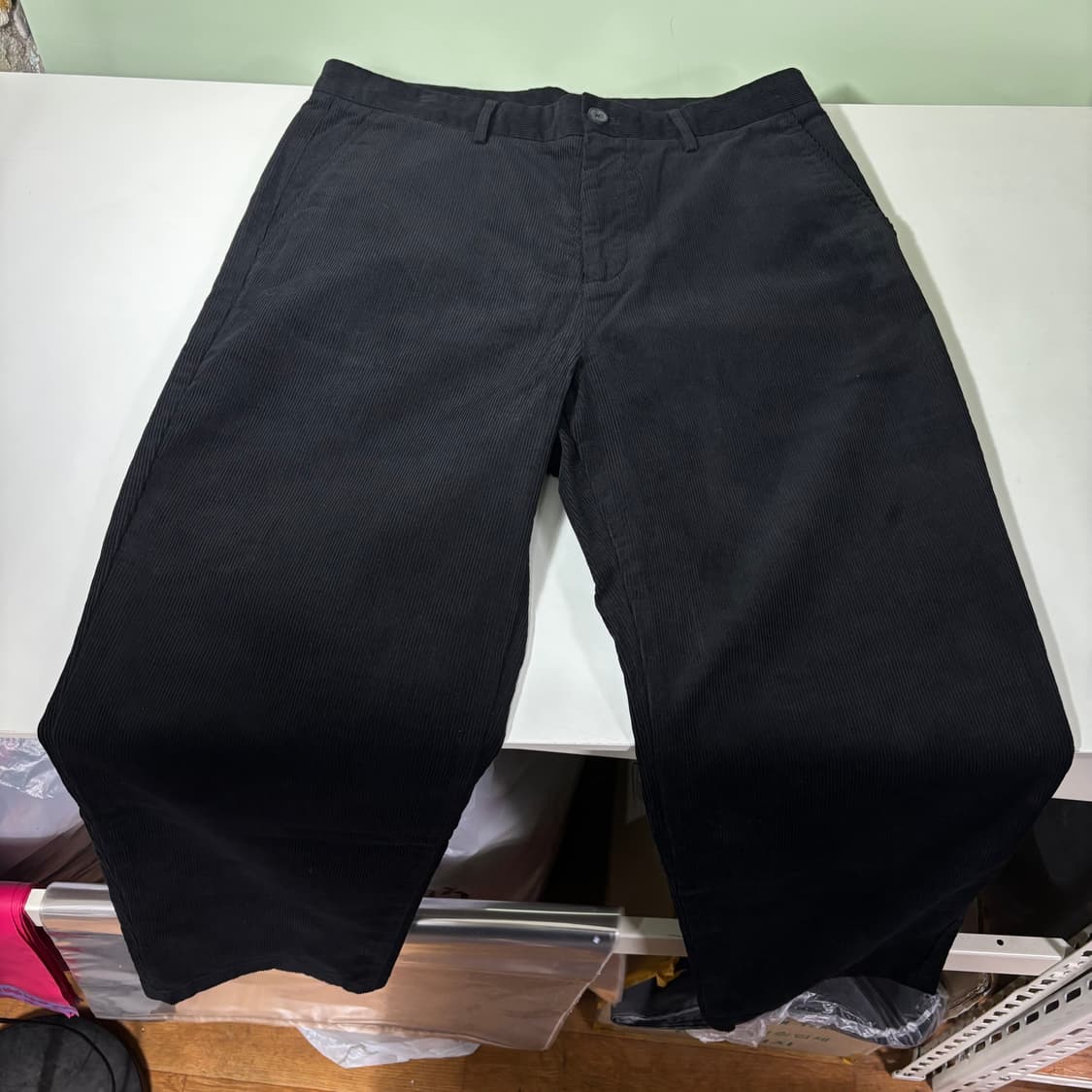 L 33 무신사스탠다드 블랙 테이퍼드핏 코듀로이팬츠 상품이미지2
