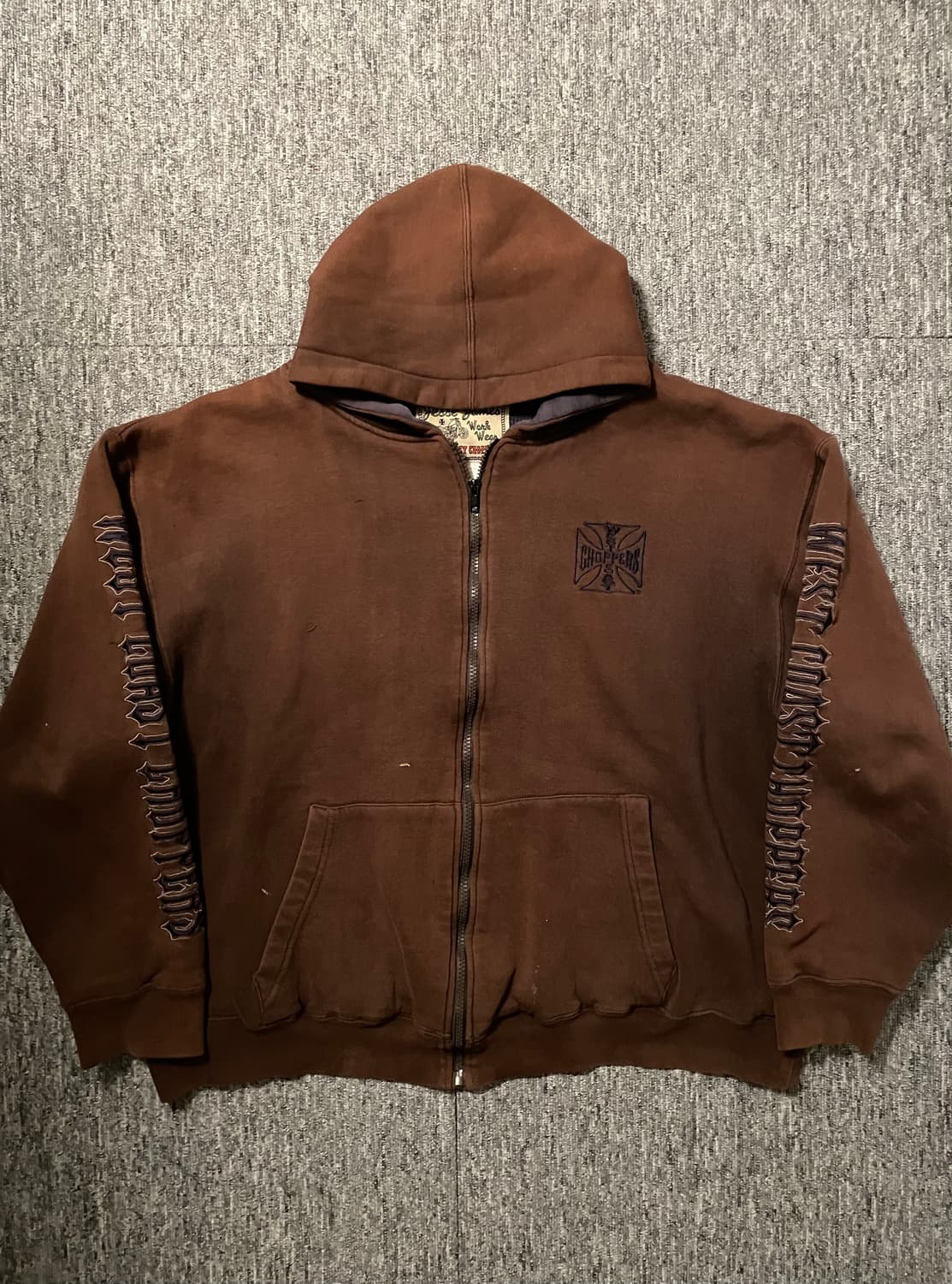 웨스트코스트차퍼스 와플 후드집업 브라운 [XL] 상품이미지2