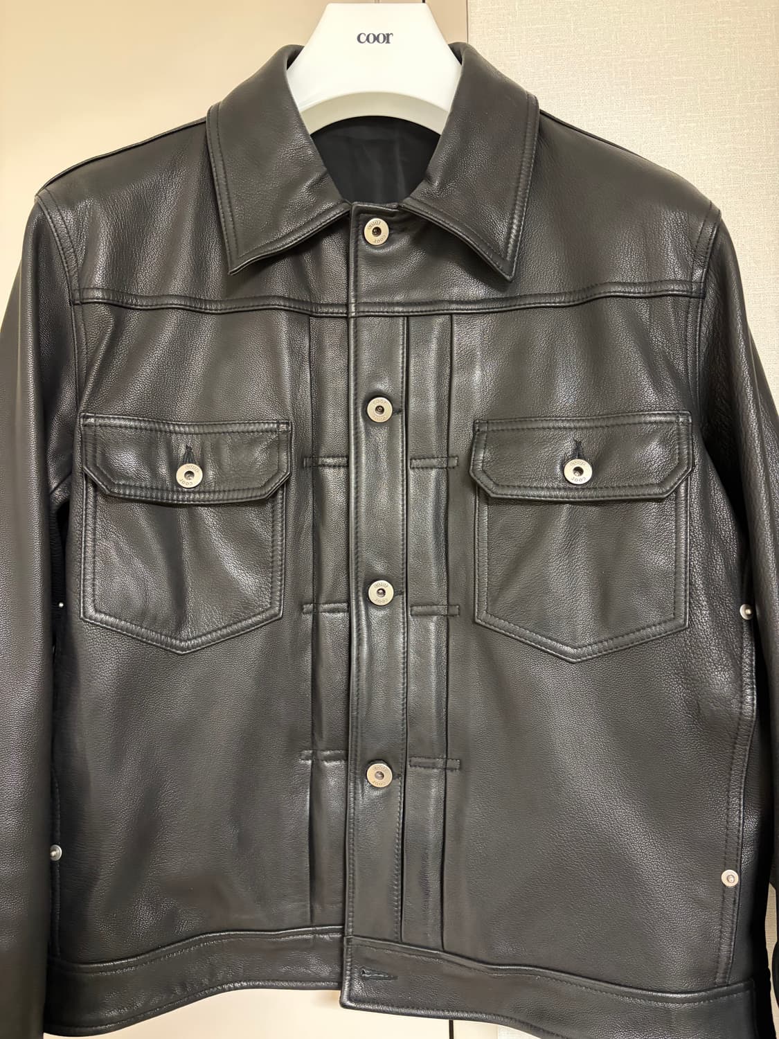 쿠어 가죽 트러커자켓 M 상품이미지4