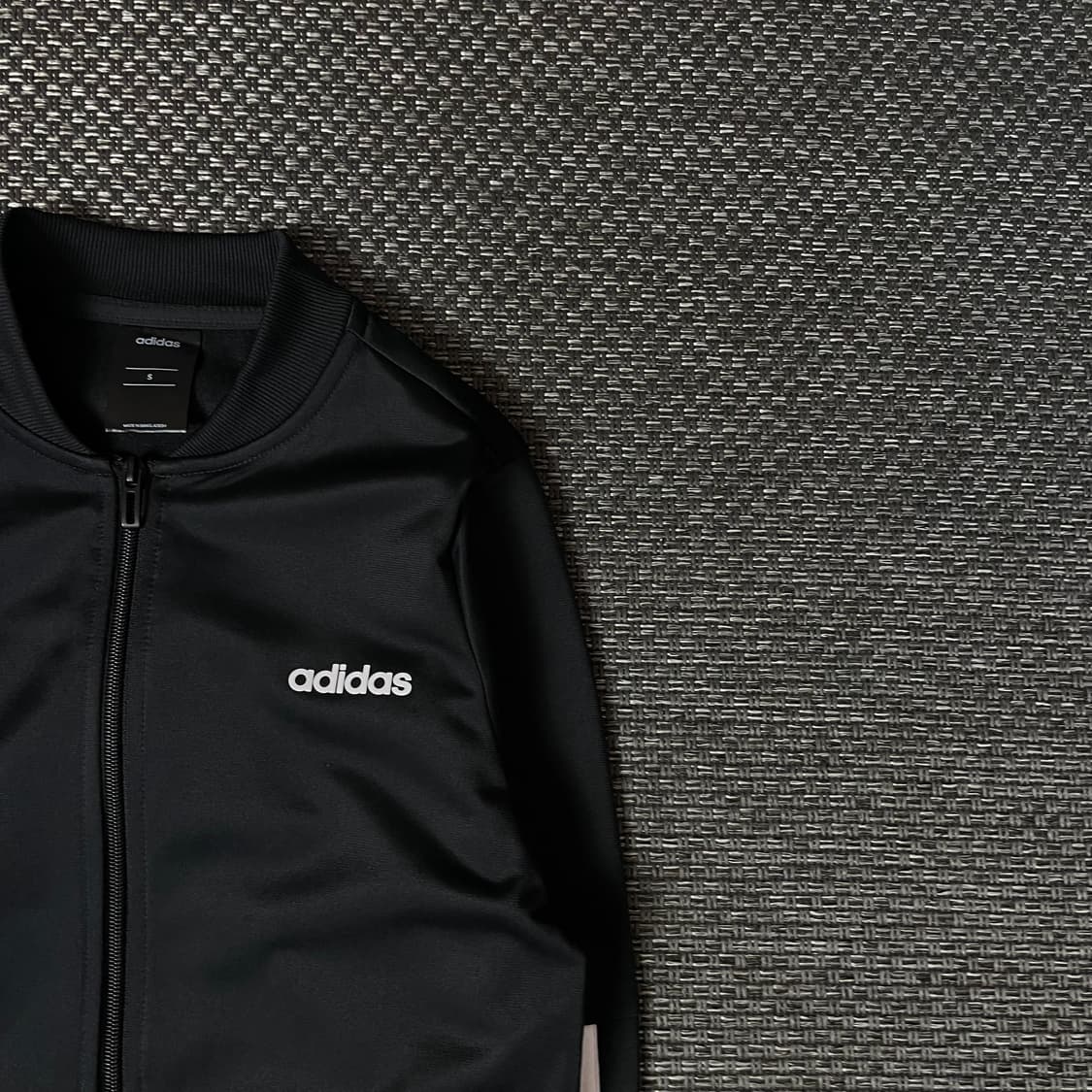 아디다스 블랙 로고 트랙탑 져지 S 상품이미지3