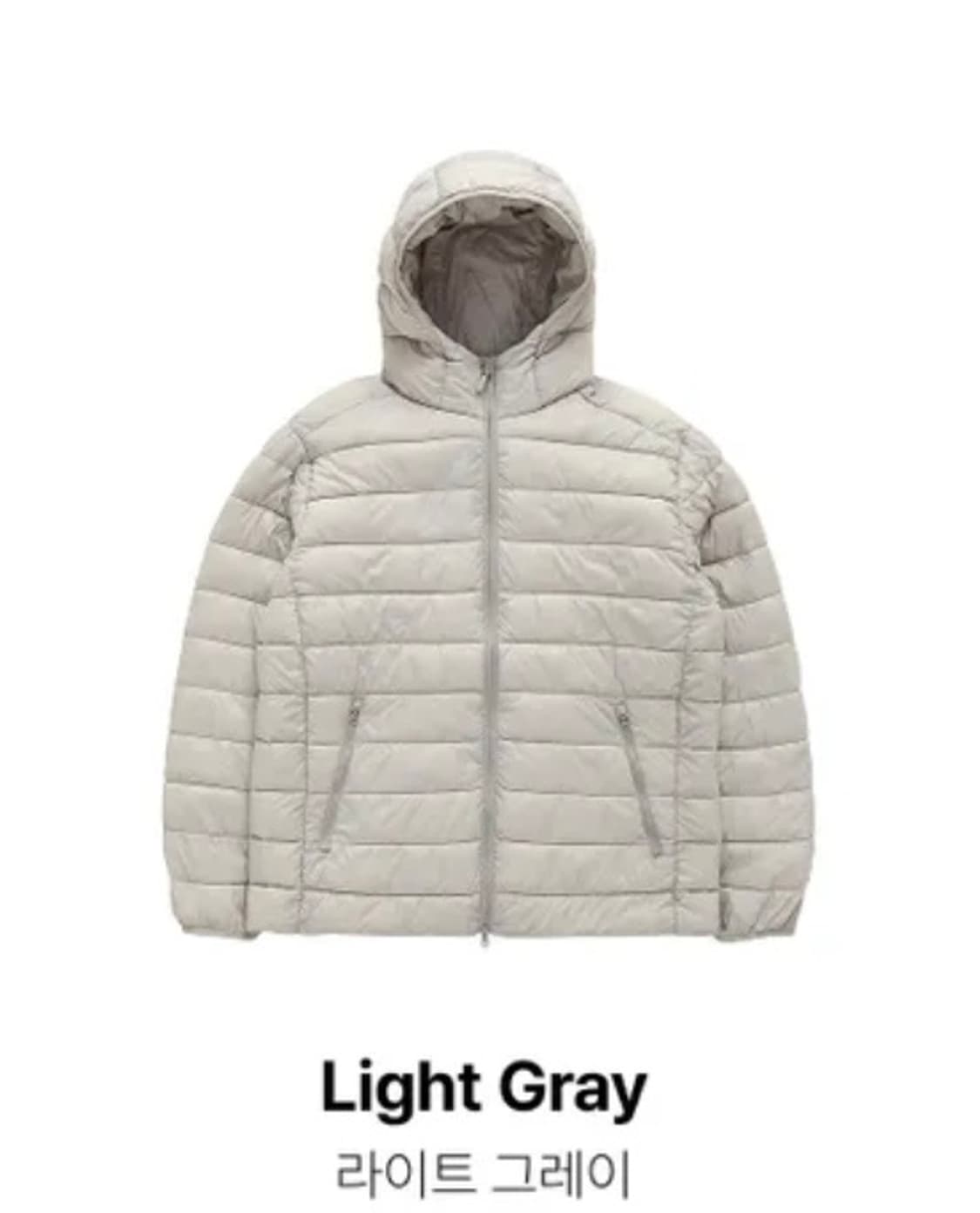스파오 씬라이트 경량패딩 라이트그레이 S 상품이미지1