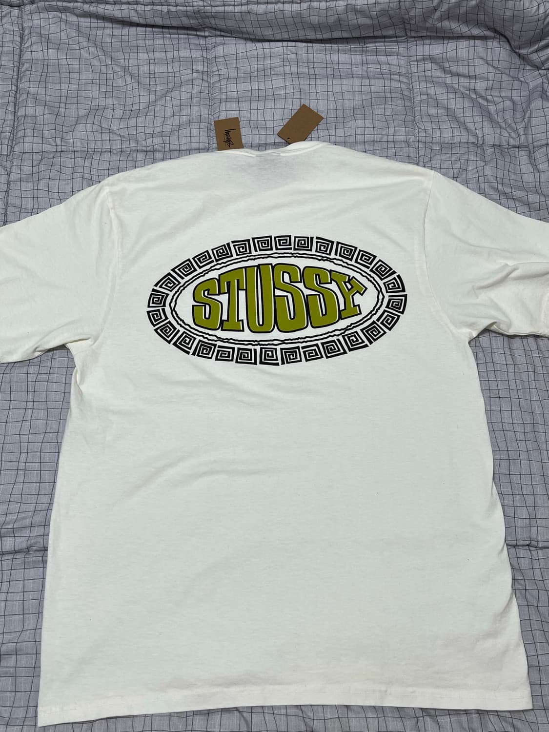 스투시 타일 오벌 피그먼트 다이드 티셔츠 아이보리 상품이미지2