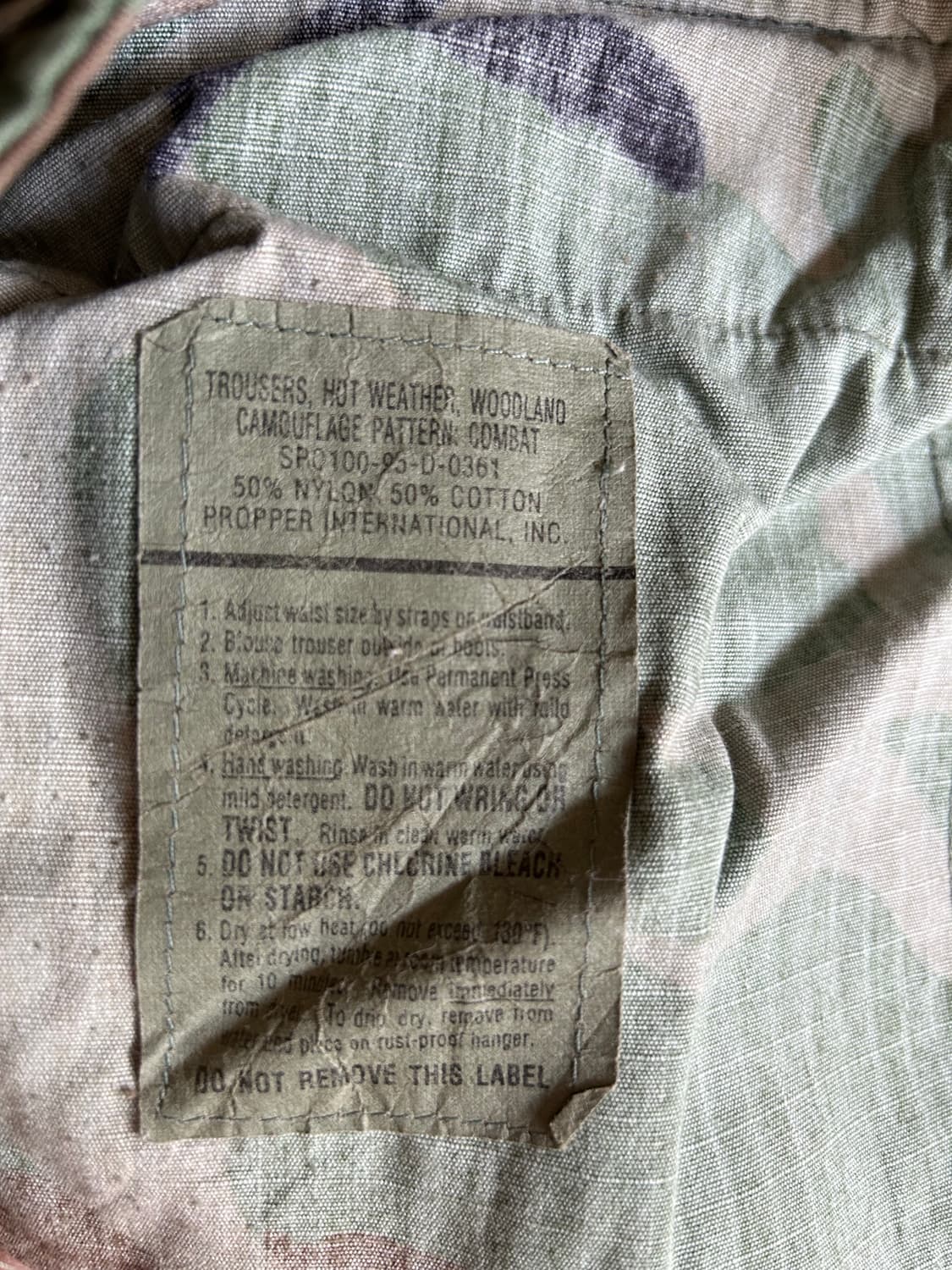 90’s 미군 오리지널 우드랜드BDU팬츠 라지/숏 상품이미지6