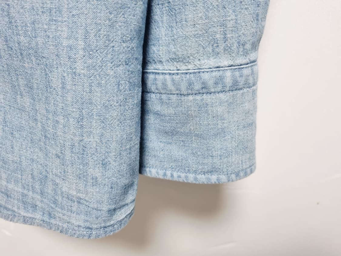 남성 여성 공용 2024 폴로 큐알 데님 청 긴팔 남방 셔츠 상품이미지6