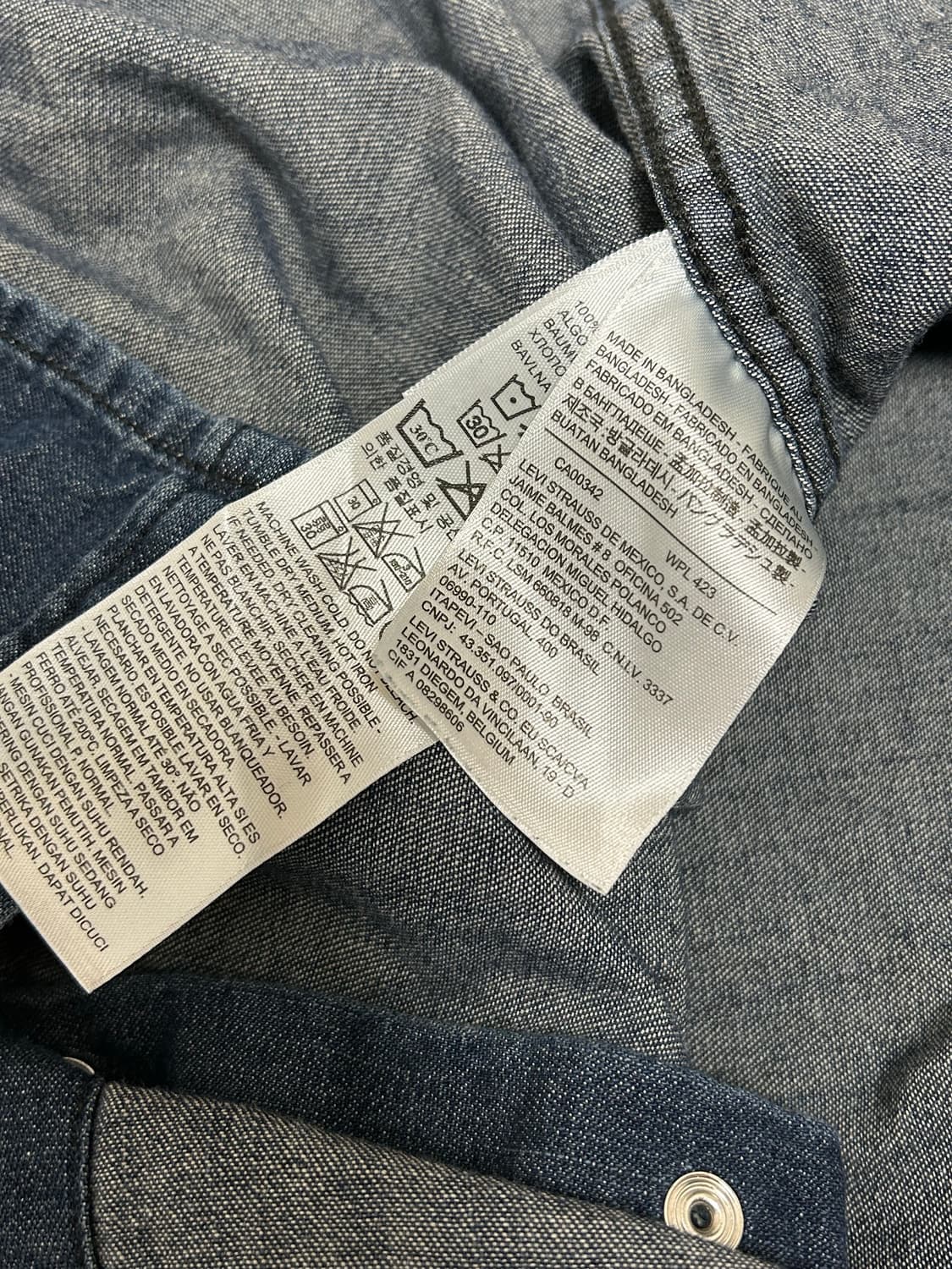 리바이스 다크 인디고 웨스턴 데님셔츠 상품이미지6