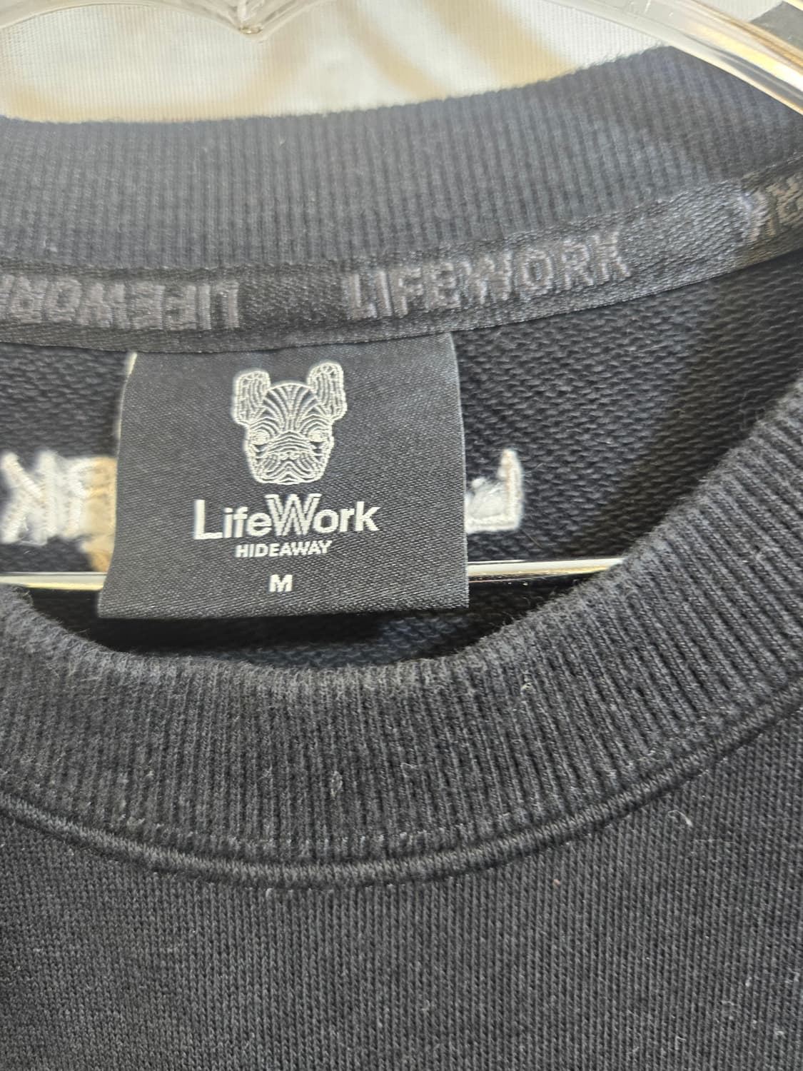 LifeWork 강아지 맨투맨 블랙 M 상품이미지2