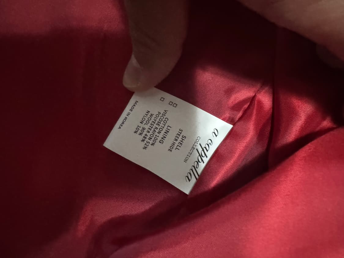 아카펠라 클로딩 44사이즈 카페레이서 스티어하이드 상품이미지2