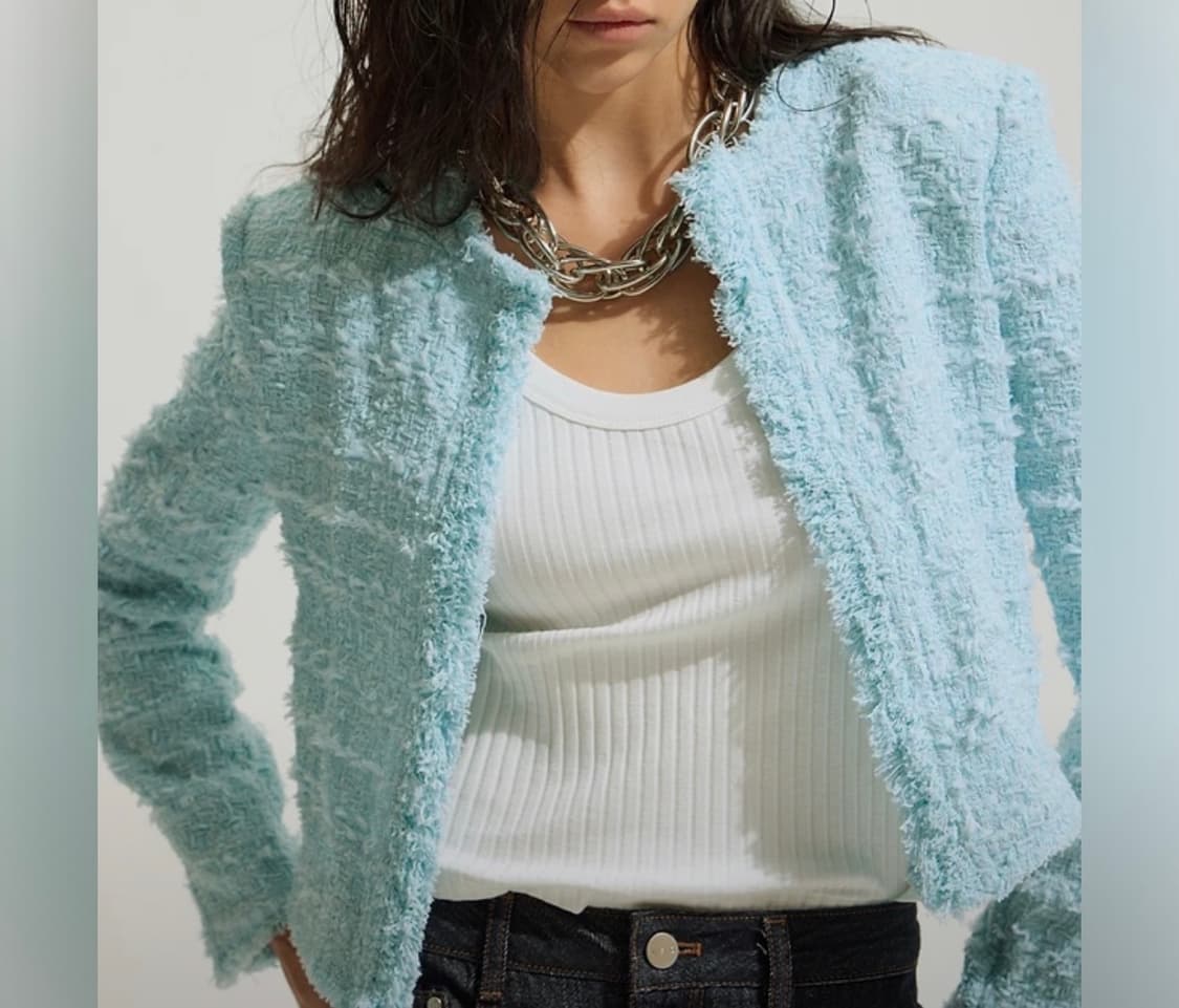 국내품절템) 이로 핑크 모아나 트위드 자켓 상품이미지6