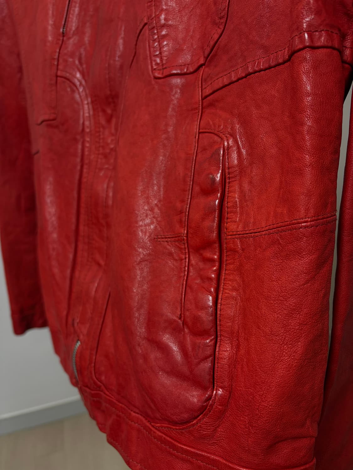 (102) 레드 락시크 이탈리아 램스킨 자켓 상품이미지4