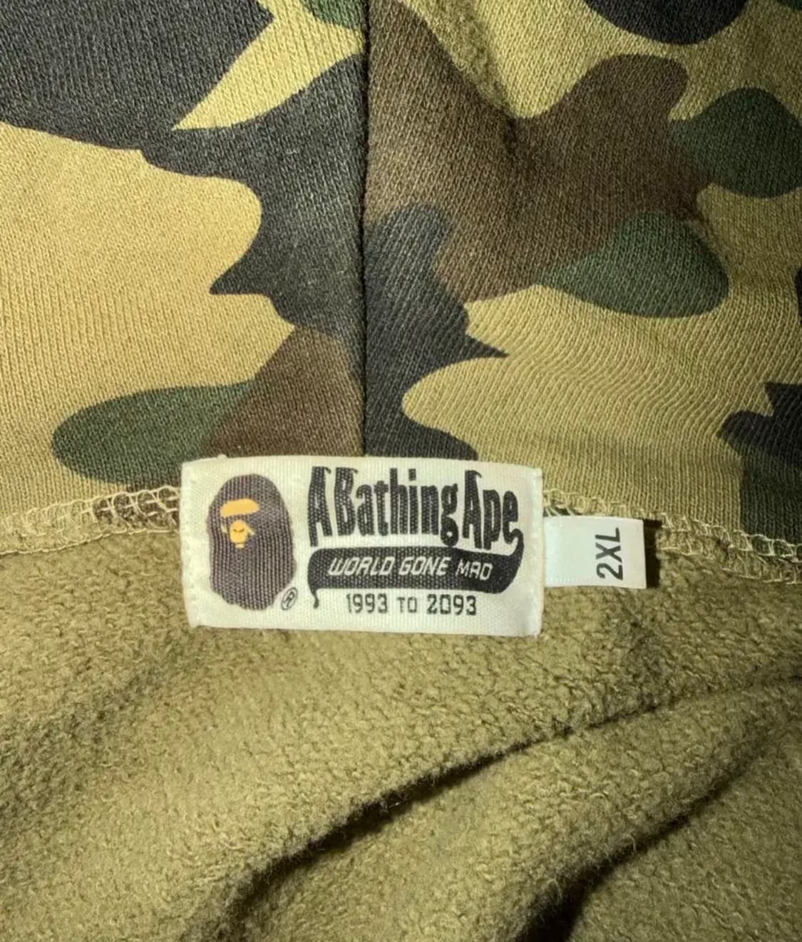 베이프 샤크후드 2xl 정품 녹계 상품이미지3