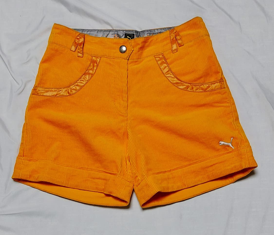 [M] 푸마(PUMA) 빈티지 오렌지 코듀로이 골프/스포츠 숏팬츠 상품이미지1