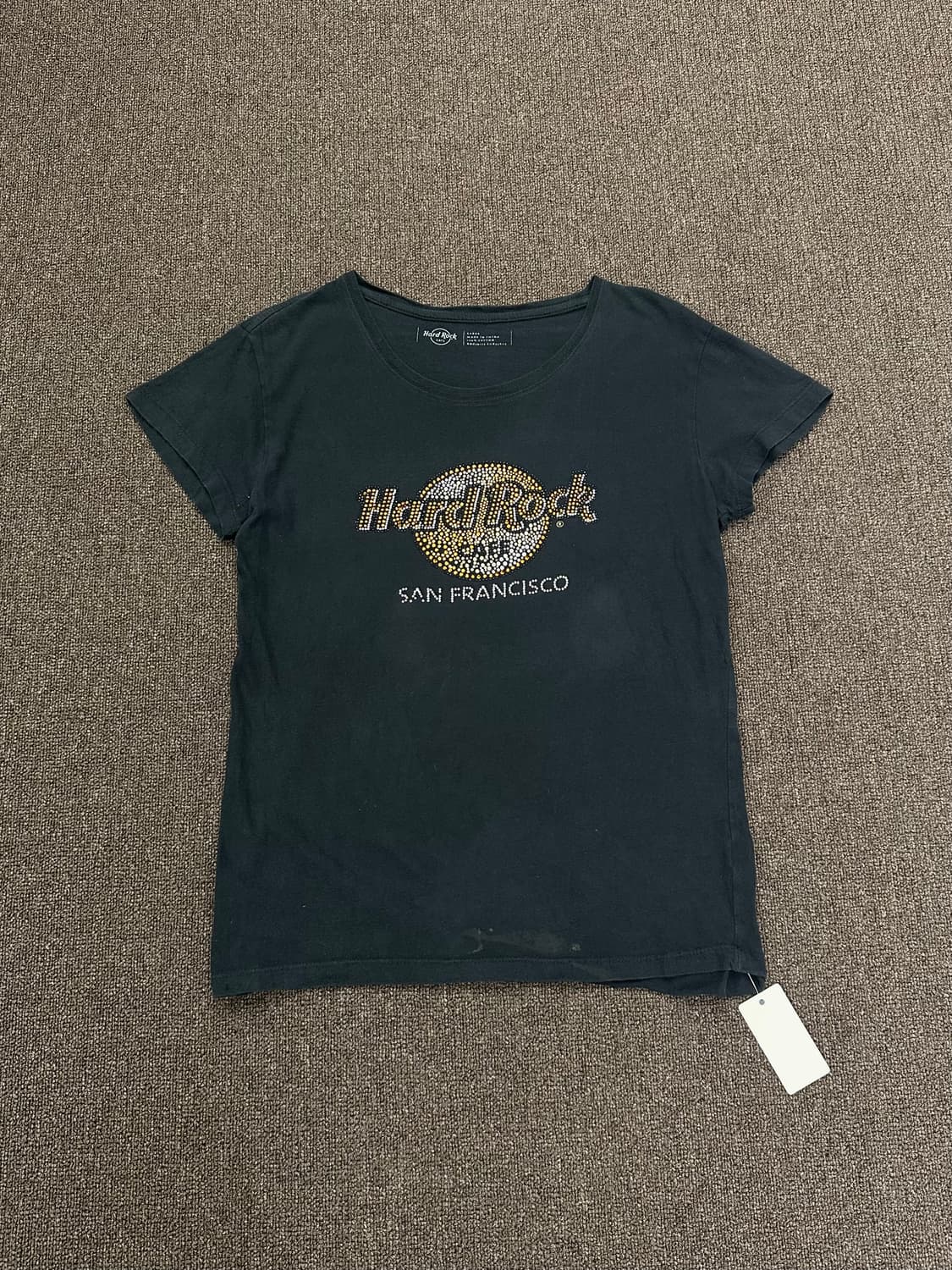 L)Hard Rock 비즈 로고 블랙 반팔 상품이미지1