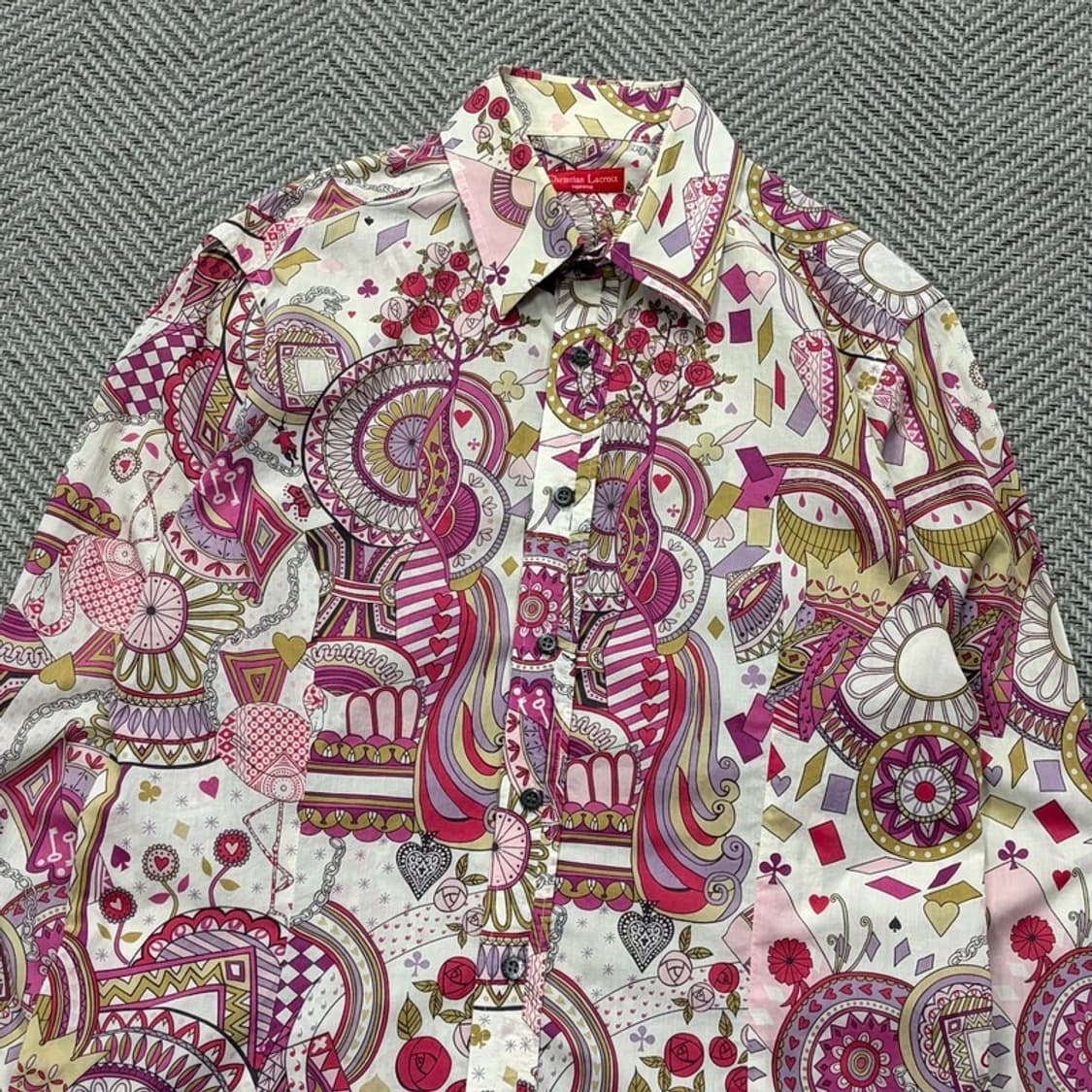 크리스찬라크로와 트럼프패턴 셔츠 v2525 상품이미지3