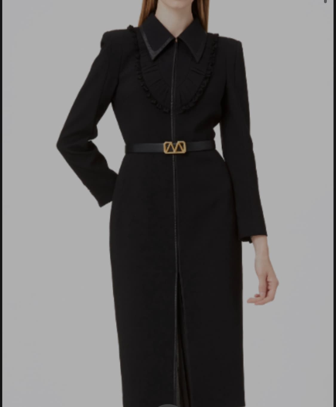 [미샤/MICHAA] 보토 주세페 원단 프릴 디테일 울 원피스 (김연아 상품이미지3