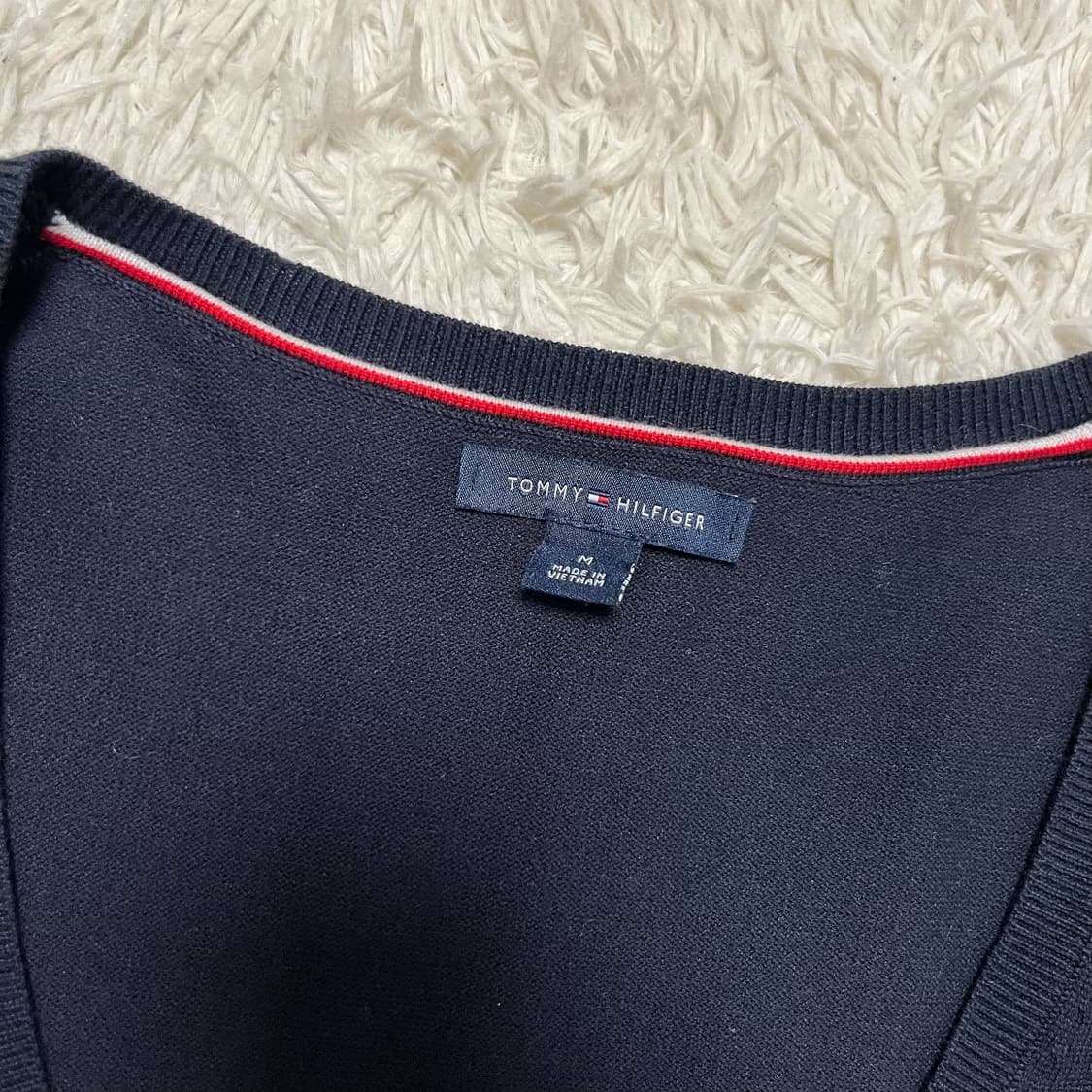 Tommy Hilfiger Navy V-Neck Knit 상품이미지6