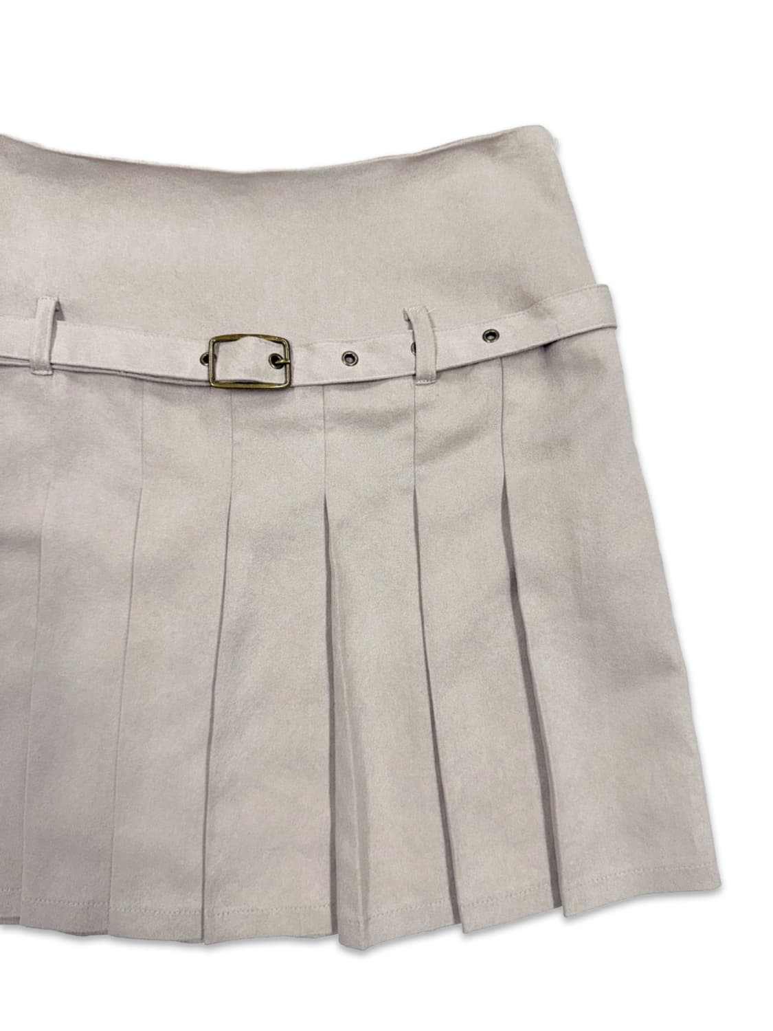 빈티지 peyton place 스웨이드 벨트 플리츠 미니 스커트 상품이미지2