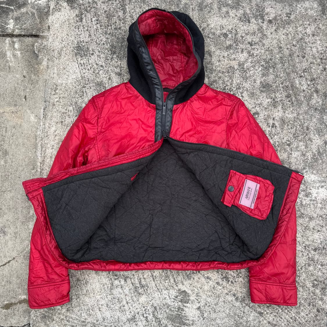 [M~L] 알마니 꼴레지오니 발수 나일론 후드 점퍼  상품이미지3