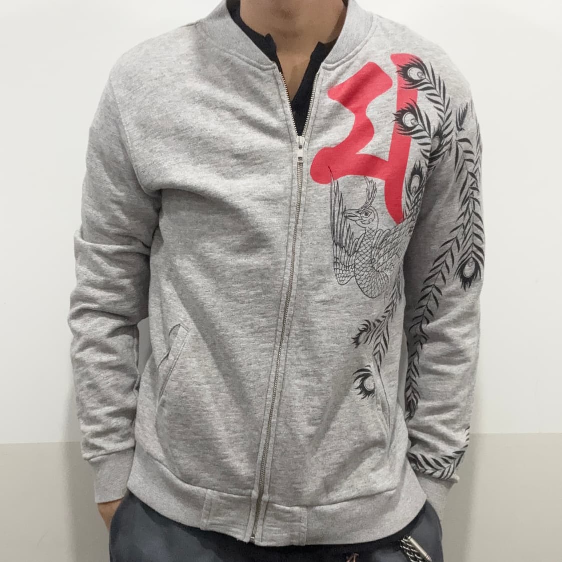 00s CROPPED HEADS 해골보살 집업 상품이미지1