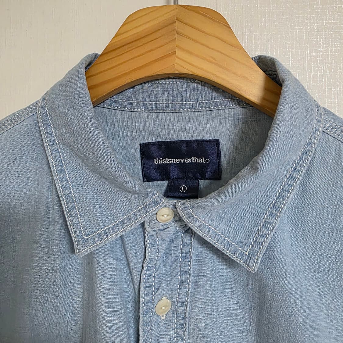 디스이즈네버댓 샴브레이 셔츠 L사이즈 상품이미지2