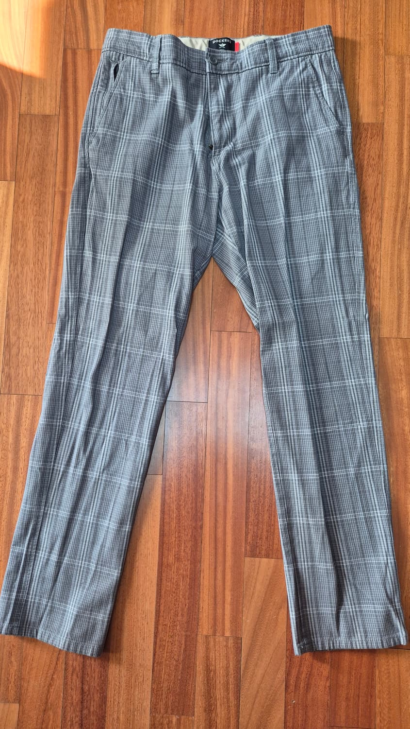 Dockers 체크 패턴 그레이 슬랙스 상품이미지1