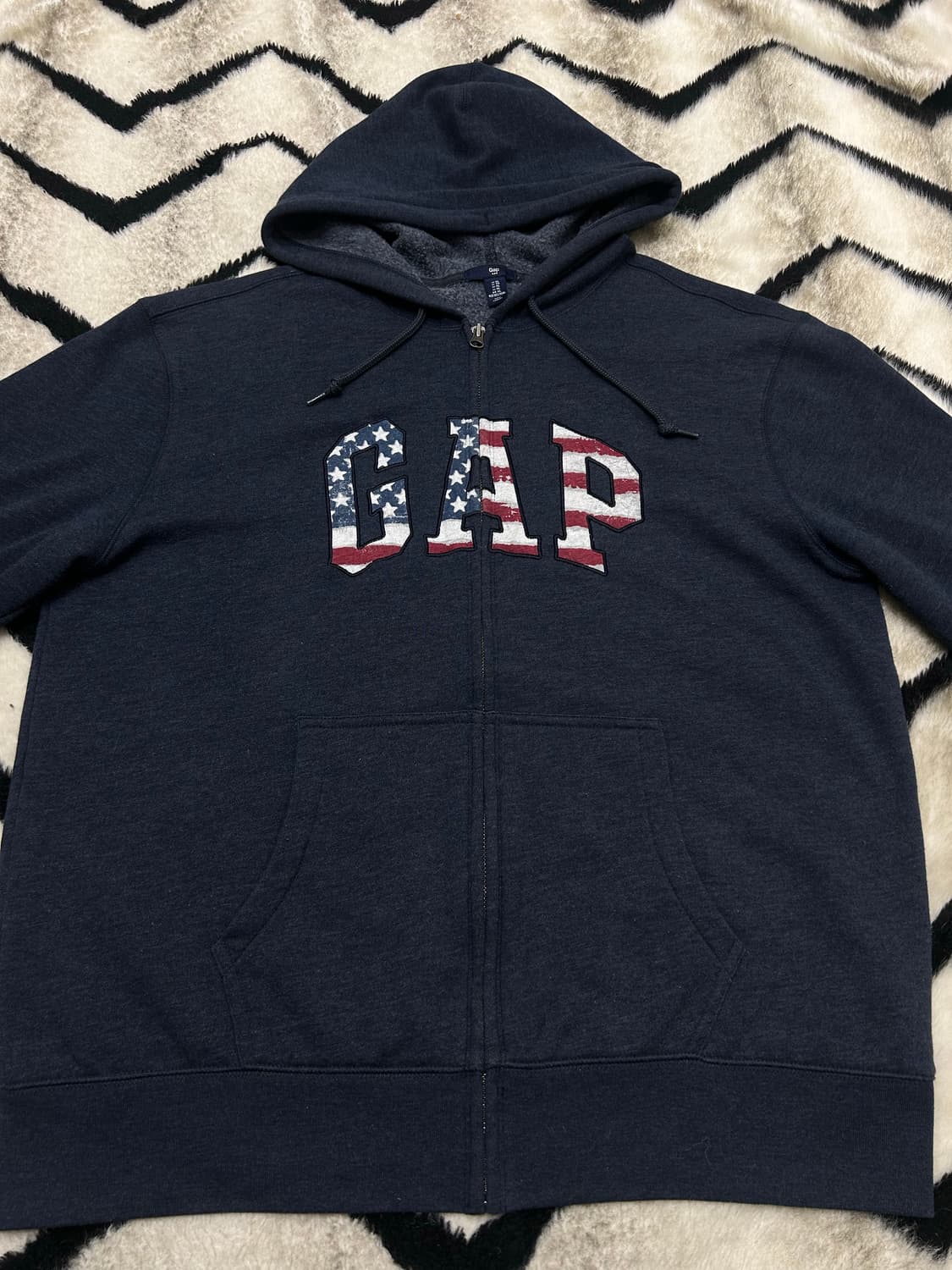 [XL]GAP 성조기 후드집업/짙은네이비/기모 상품이미지3