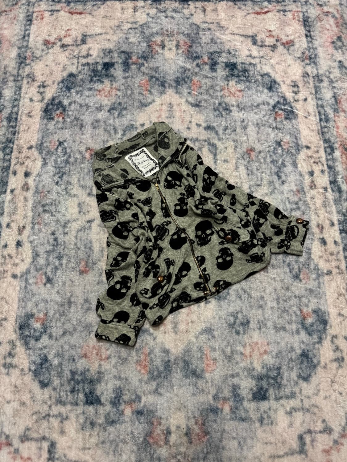 Dig deep 00s skull avant knit zip up 상품이미지1