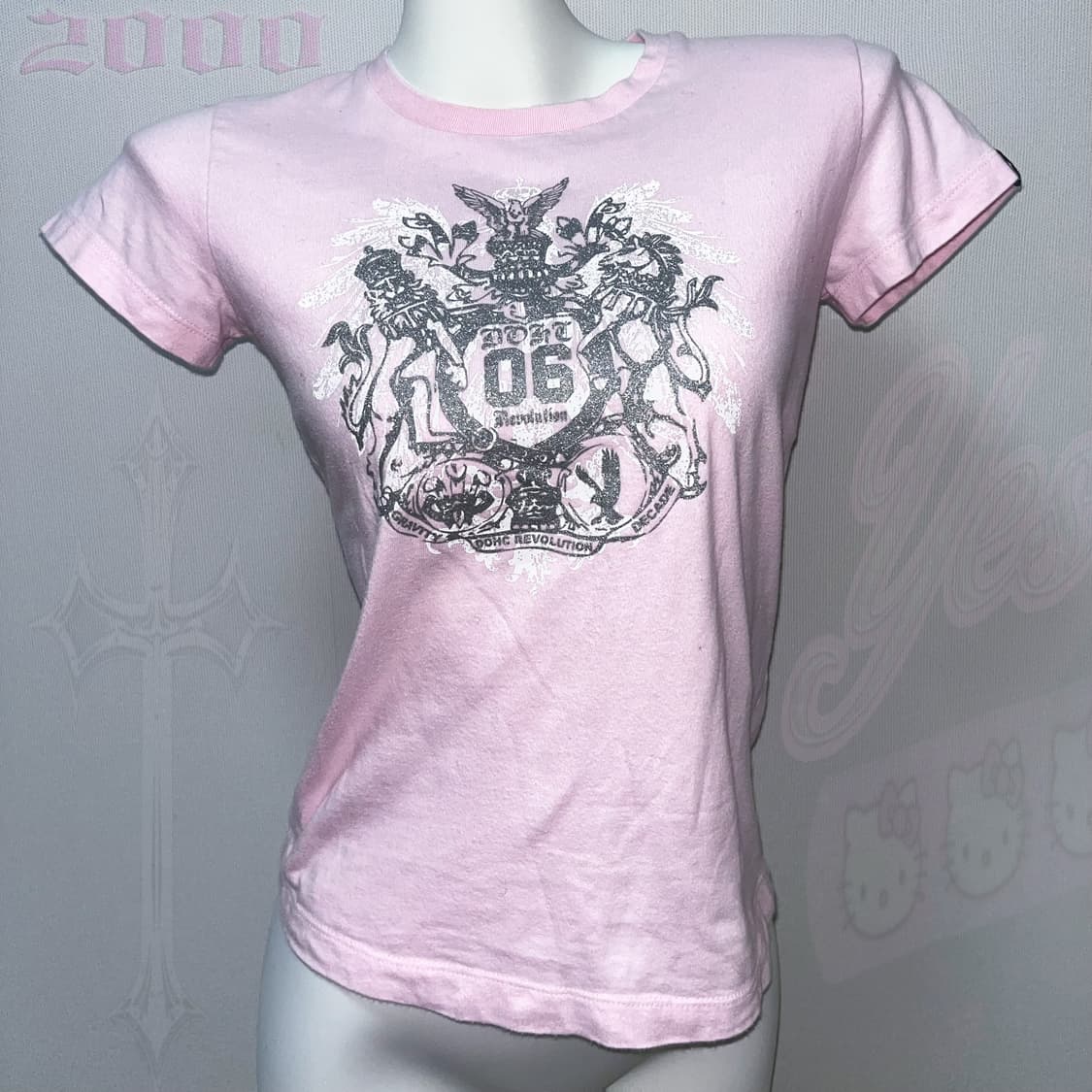 DOHC 베이비 글램 핑크 글리터 그래픽 반팔티 상품이미지1