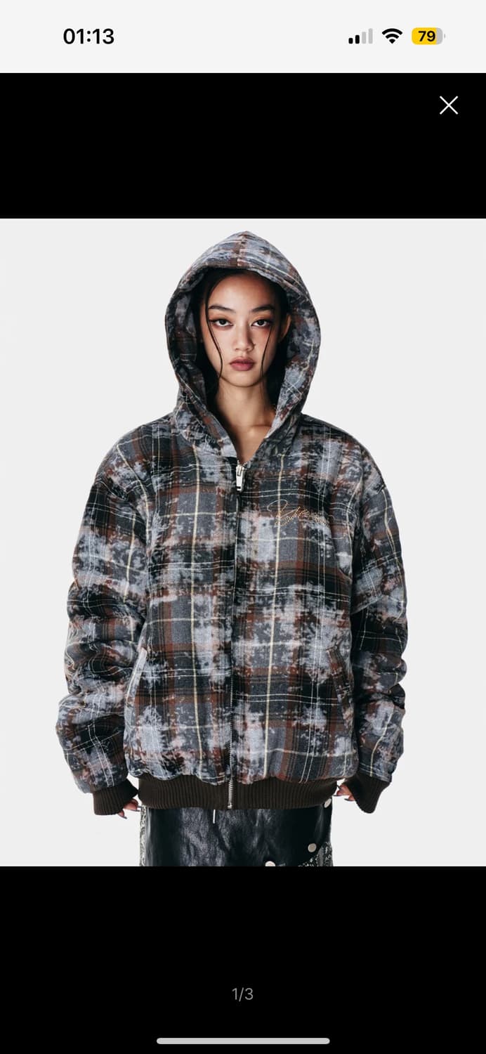 yeel 타탄 체크후디 점퍼 상품이미지1