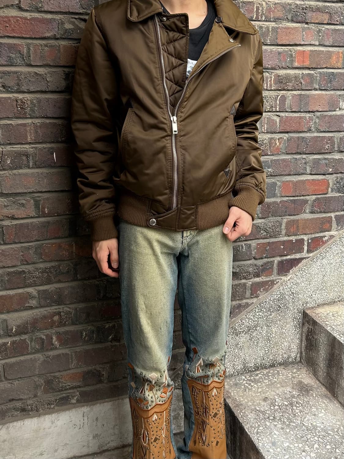 *rare* 자라 카키 MA-1 자켓 상품이미지1