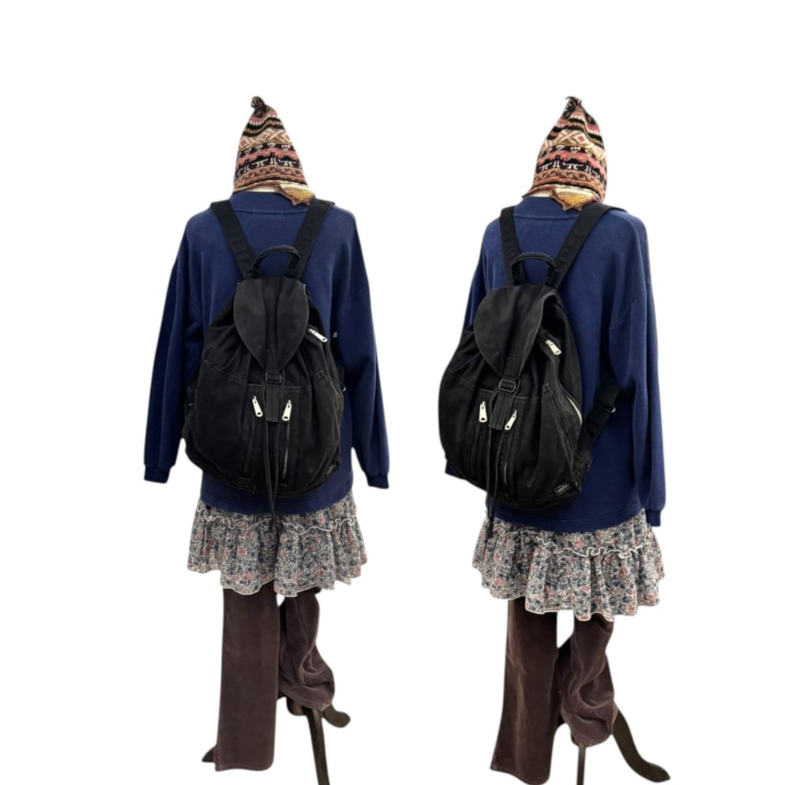 포터 페이지 헤링본 럭색 백팩 블랙 상품이미지9