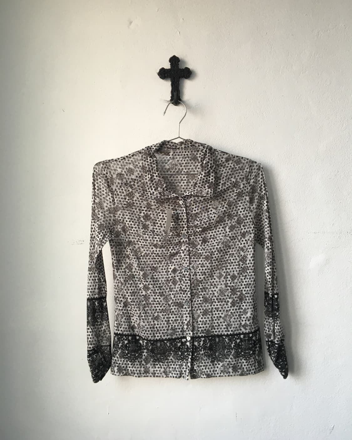 Pattern shirring shirt 상품이미지1