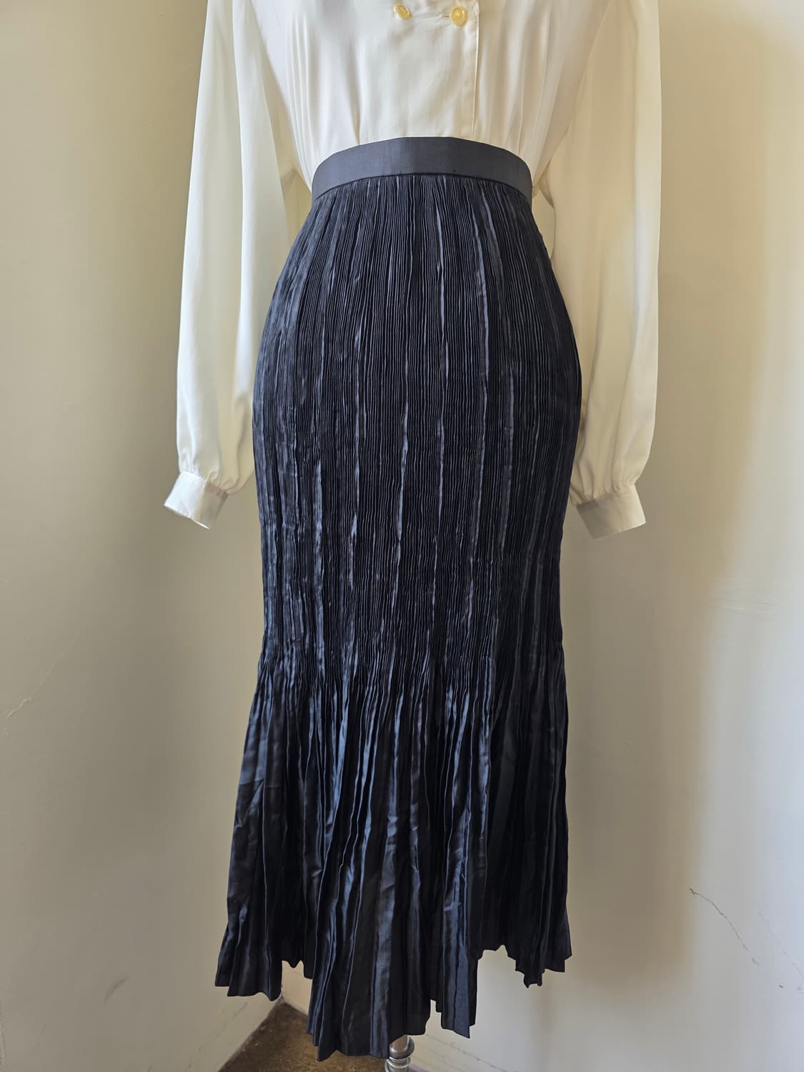 Specchio 스페치오 블랙 플리츠 스커트 상품이미지2