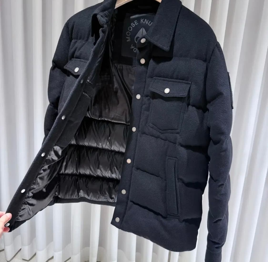 [정품/신상] 무스너클 캐시미어 카라 패딩 상품이미지4