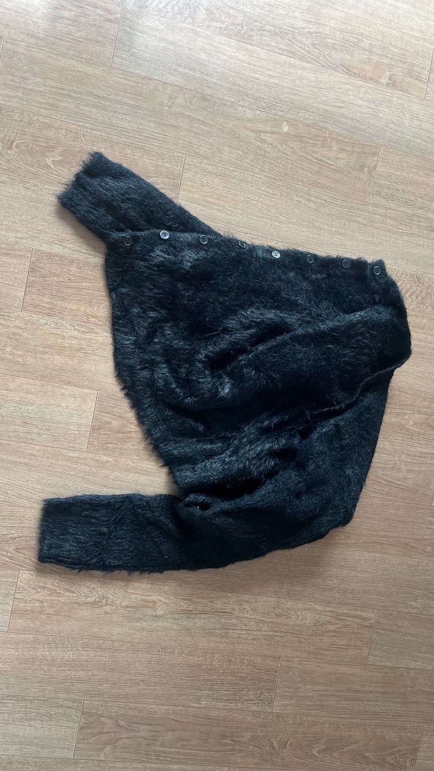 블랙 세미 퍼 자켓 상품이미지1