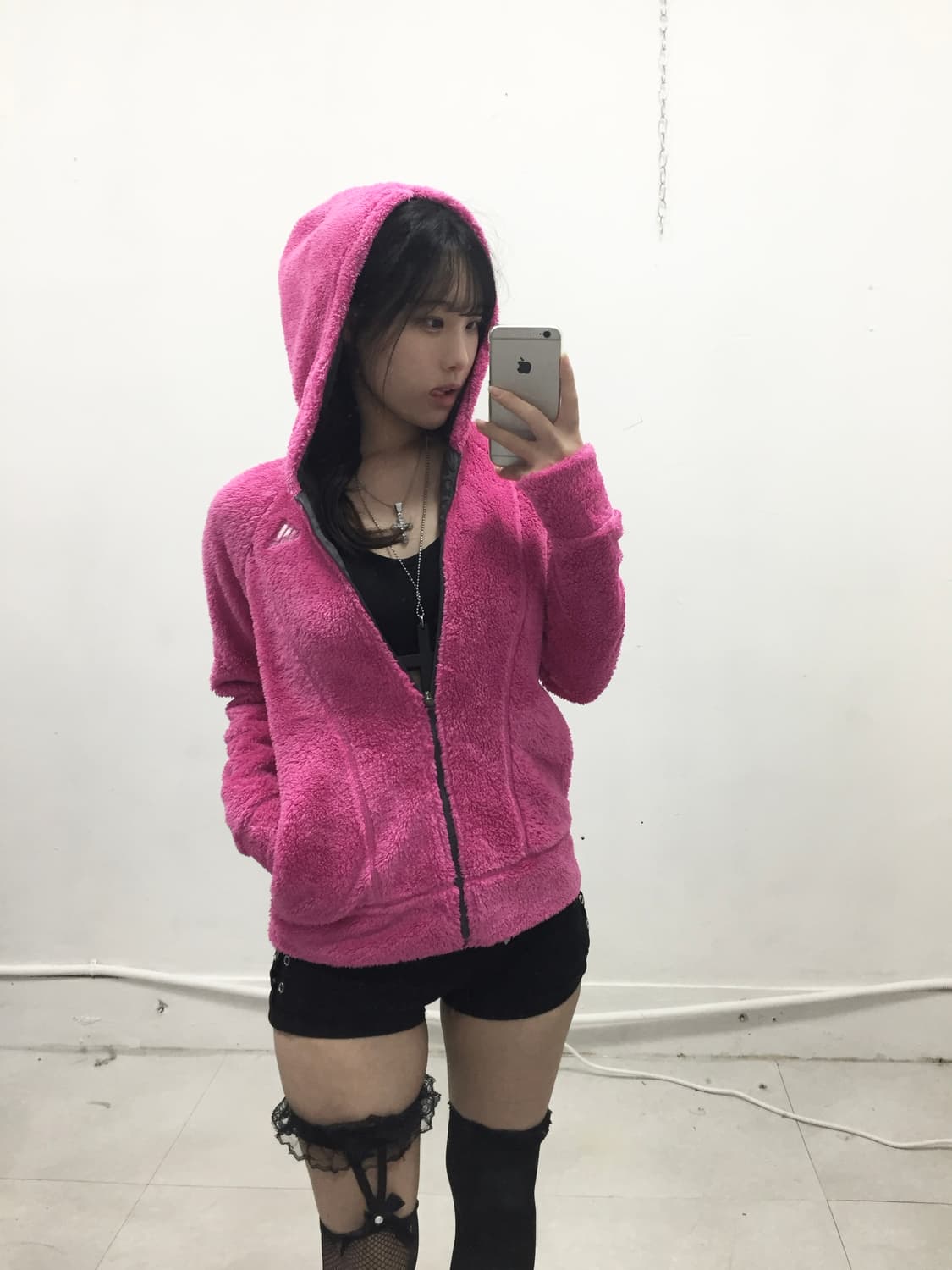 [ADIDAS] 아디다스 갸루 핫핑크 폭닥 후드집업 상품이미지1