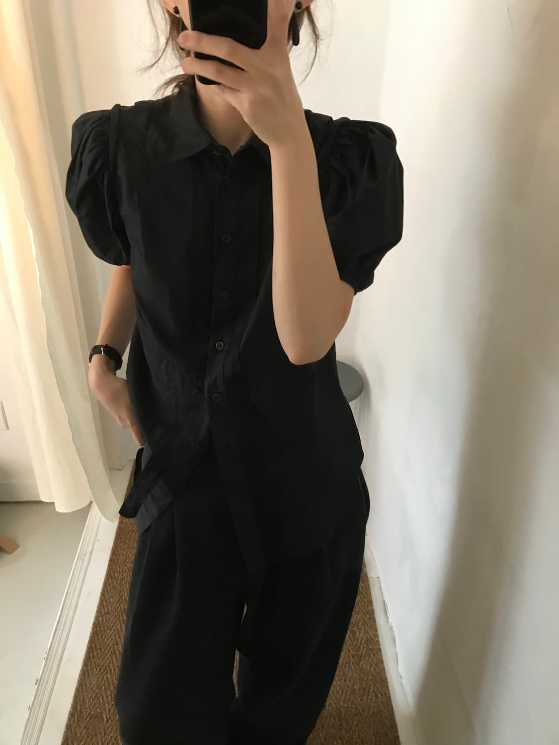 black puff blouse 상품이미지2