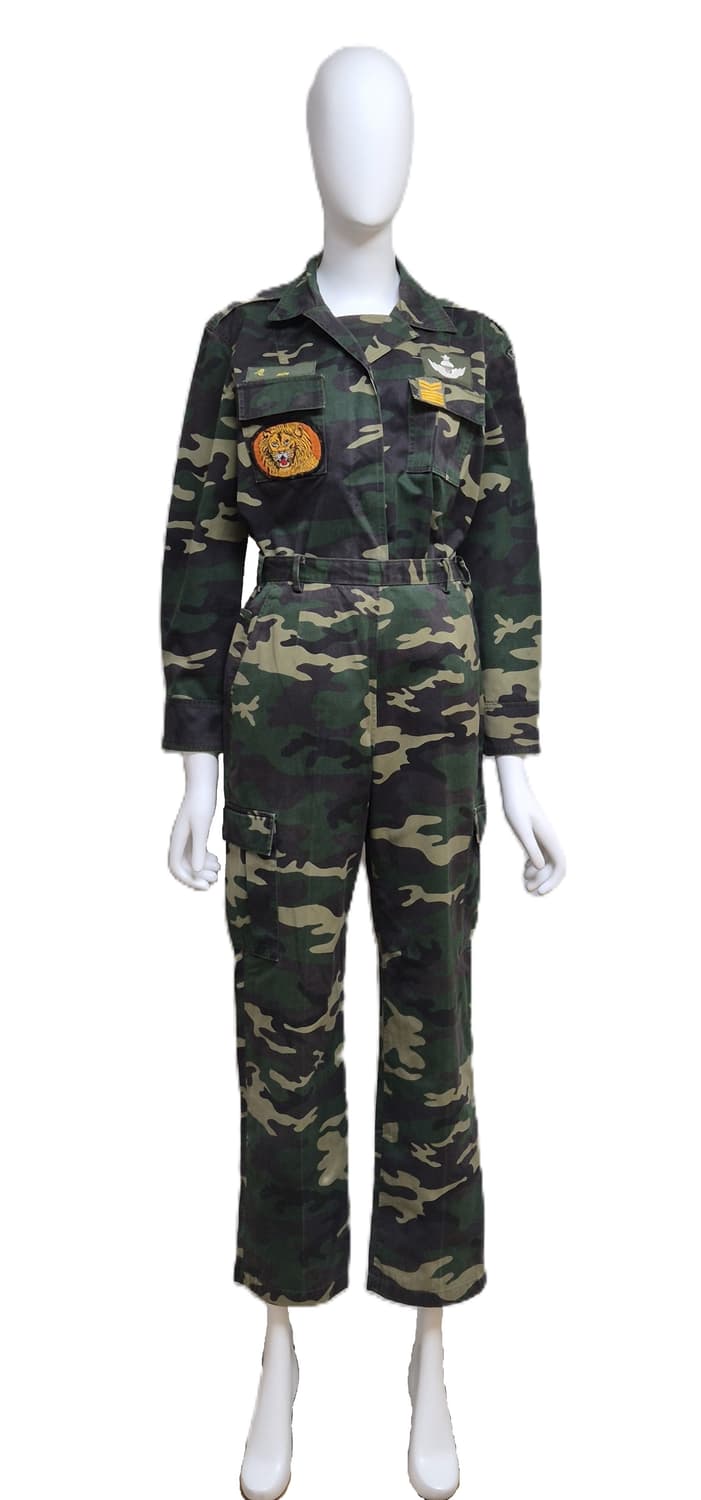 육군 구형 특수전사령부 중사 후기형 여군 독사복 전투복 세트 (L) 상품이미지1
