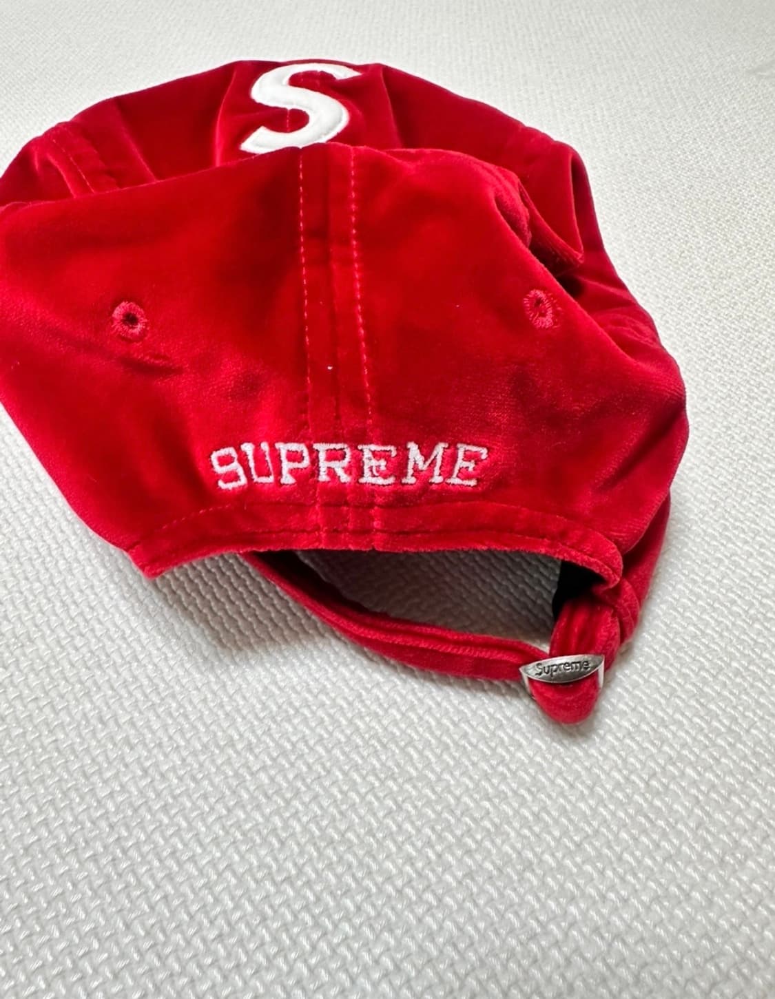 슈프림 벨벳 s로고 볼캡 상품이미지3
