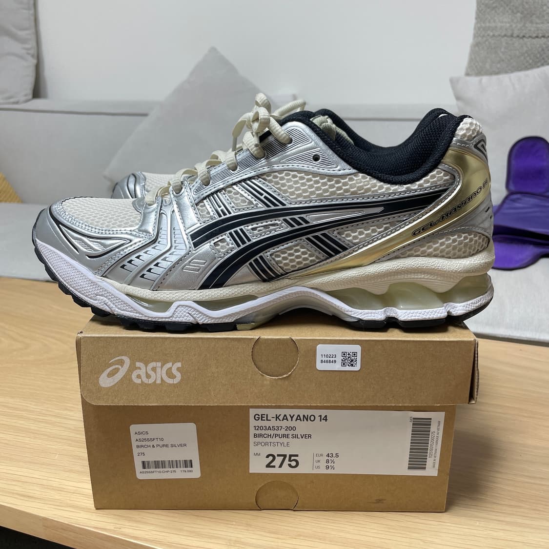 아식스 젤카야노14 버치퓨어실버 275 상품이미지1