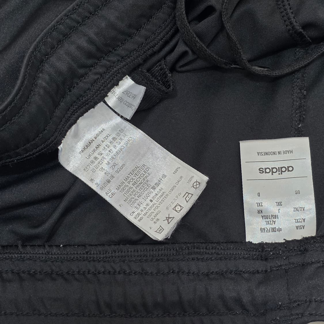 2XL 아디다스 에어로레디 기능성 반바지 블랙 검흰 상품이미지3