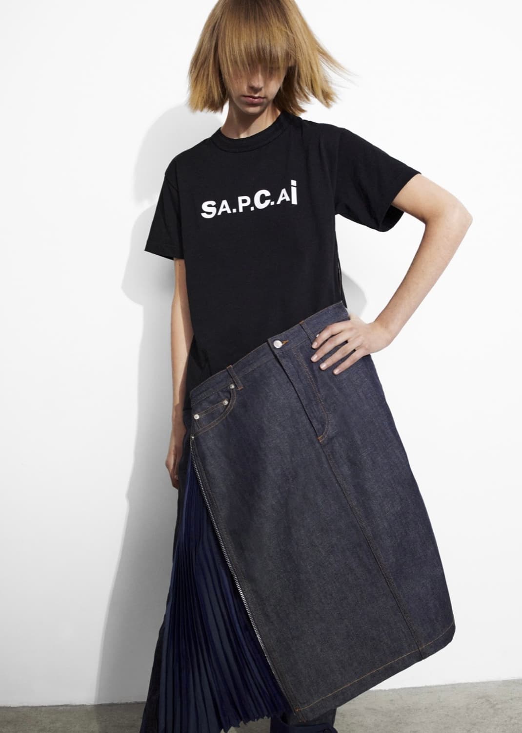 Sacai X A.P.C. 데님 스커트 상품이미지5