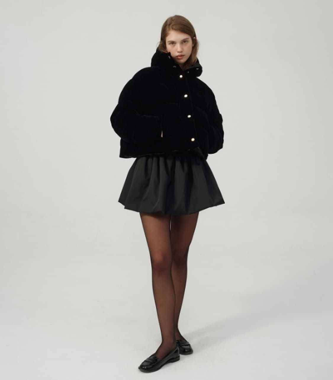 더바넷 벨벳 숏 패딩 상품이미지8