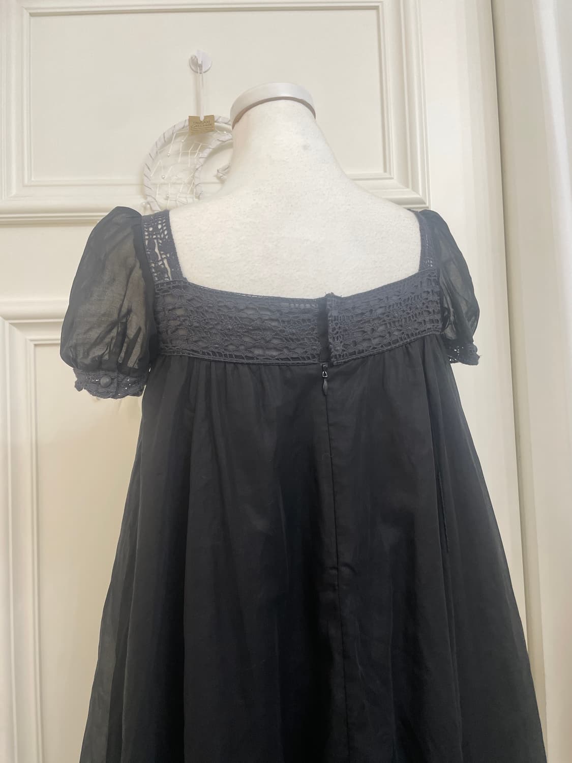 black lace point puff linen opc(size-36) 상품이미지4