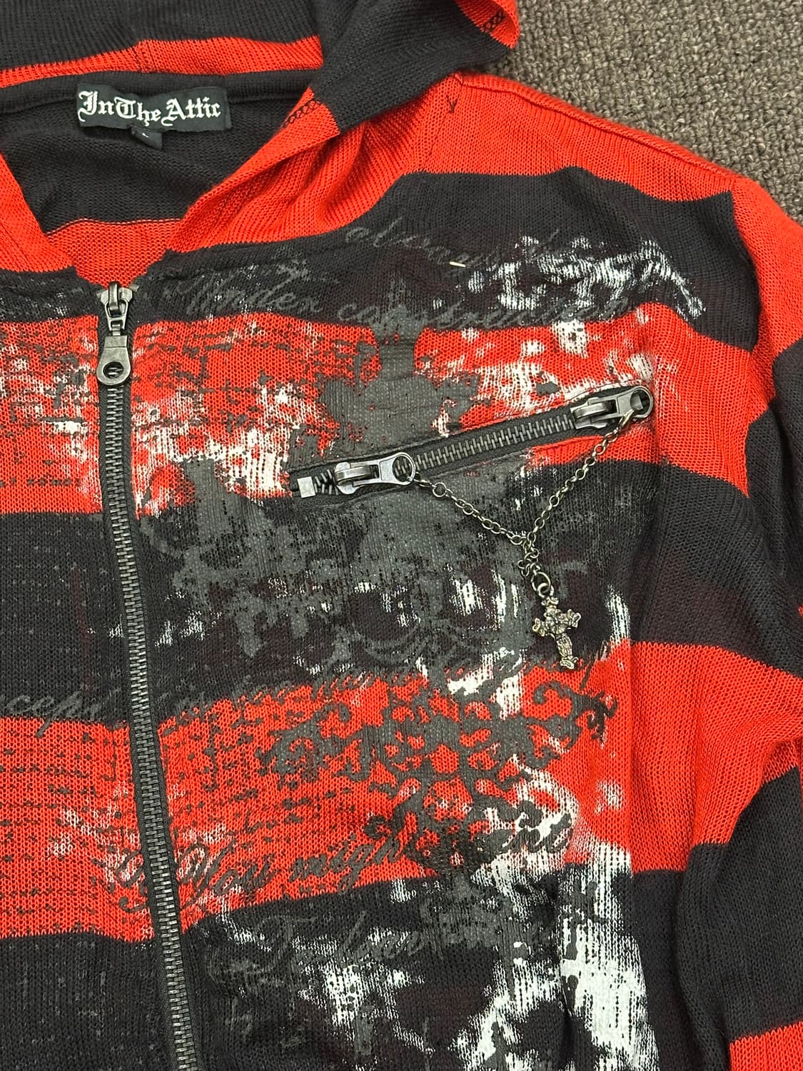 L)In the Attic 빈티지 여성 펑크 후드집업 상품이미지7