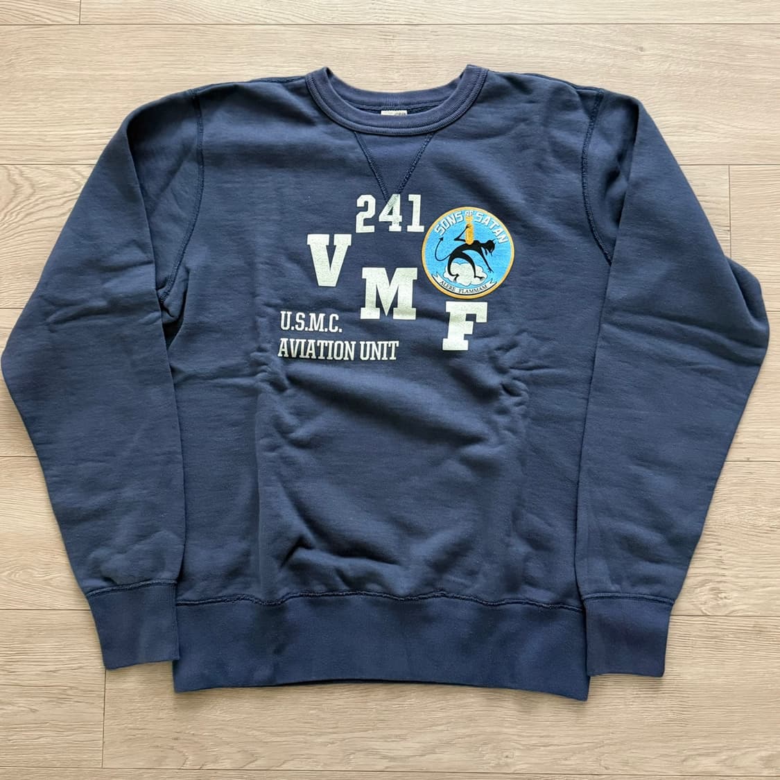 버즈릭슨 XL 네이비 스웻 셔츠 맨투맨 크루넥 SONS OF SATAN 상품이미지1