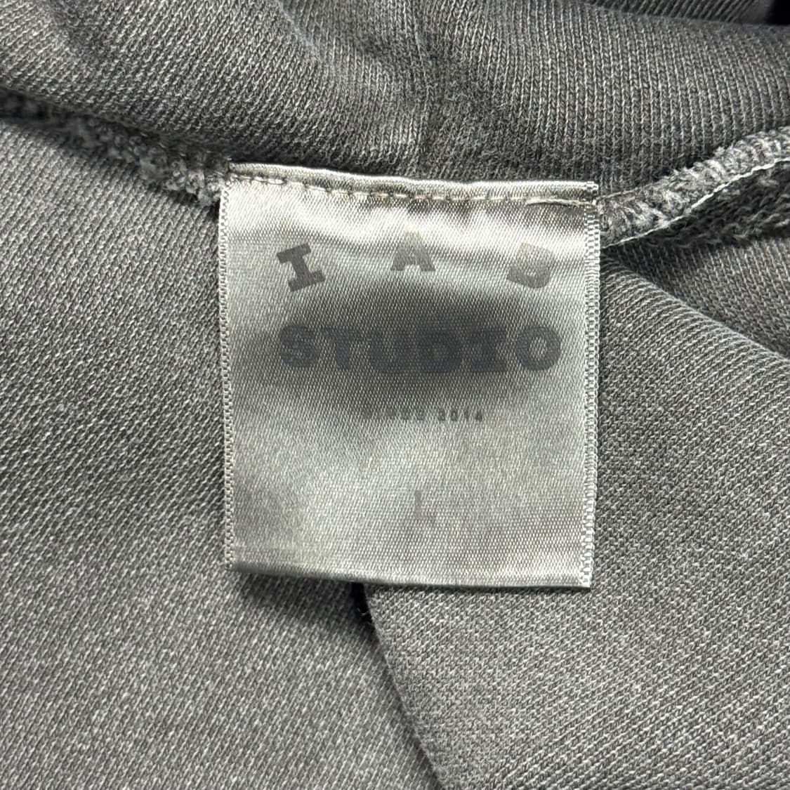 (L) 아이앱 스튜디오 피그먼트다잉 오버핏 후드티 그레이 상품이미지5