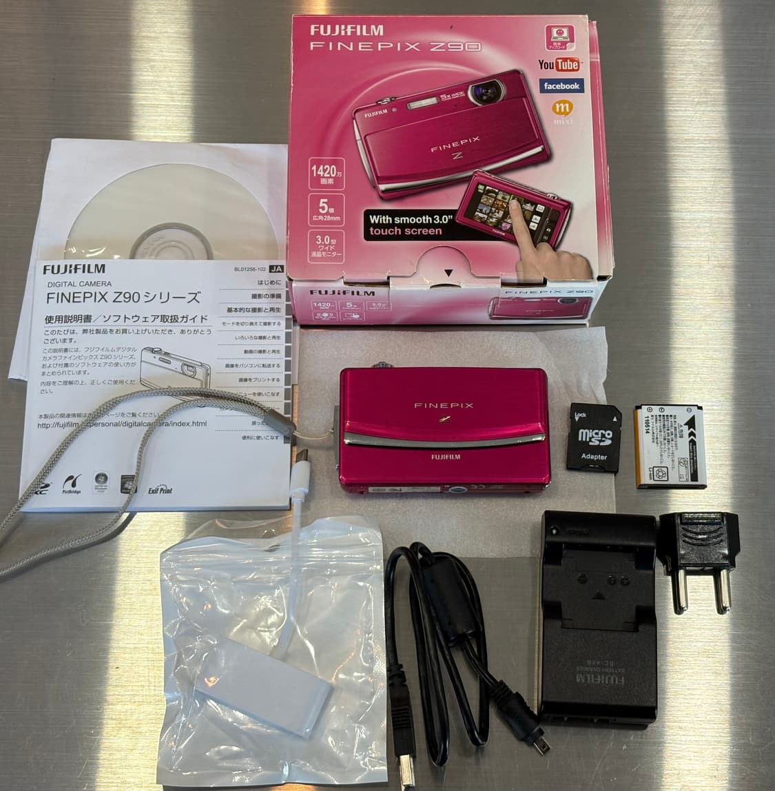 풀박)후지필름 파인픽스 z90 핑크 빈티지디카 상품이미지2