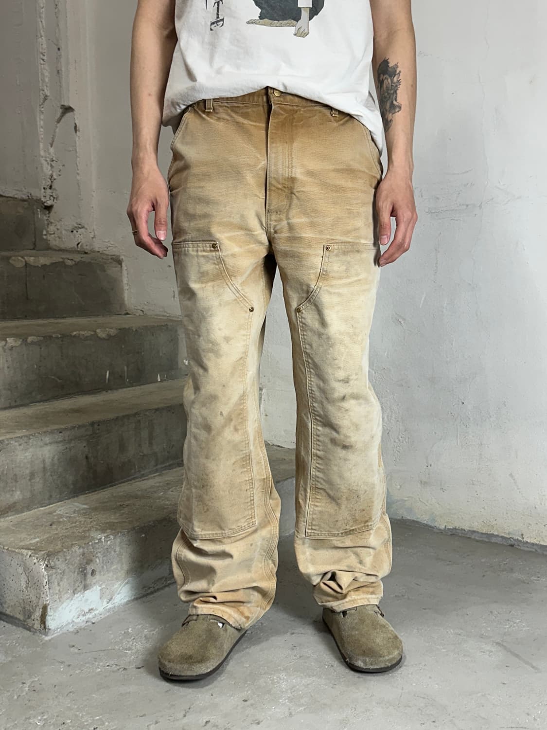 OG USA Made 칼하트 더블니 브라운 칼하트 B01 BRN 썩블니 상품이미지2